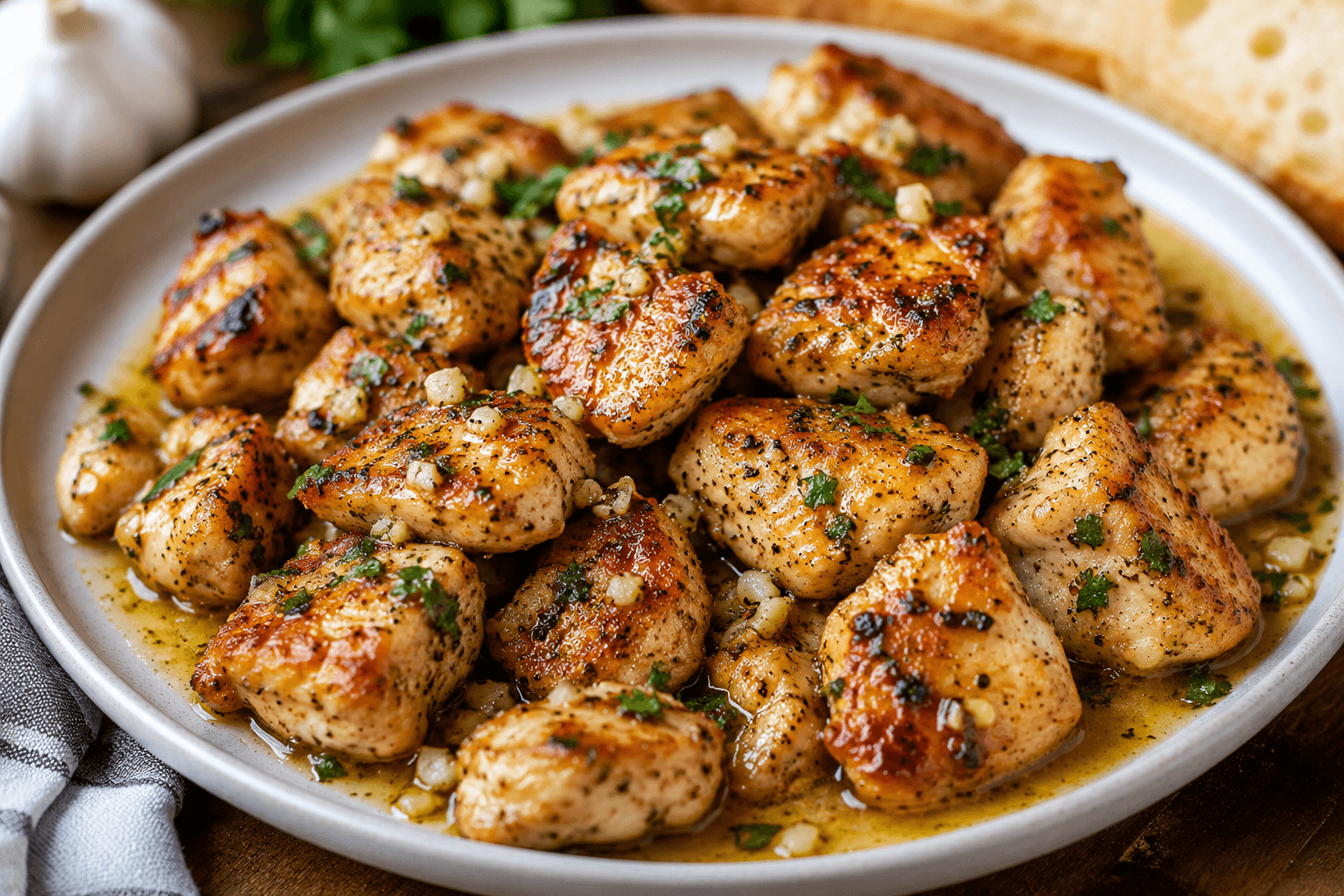 Garlic Butter Chicken Bites