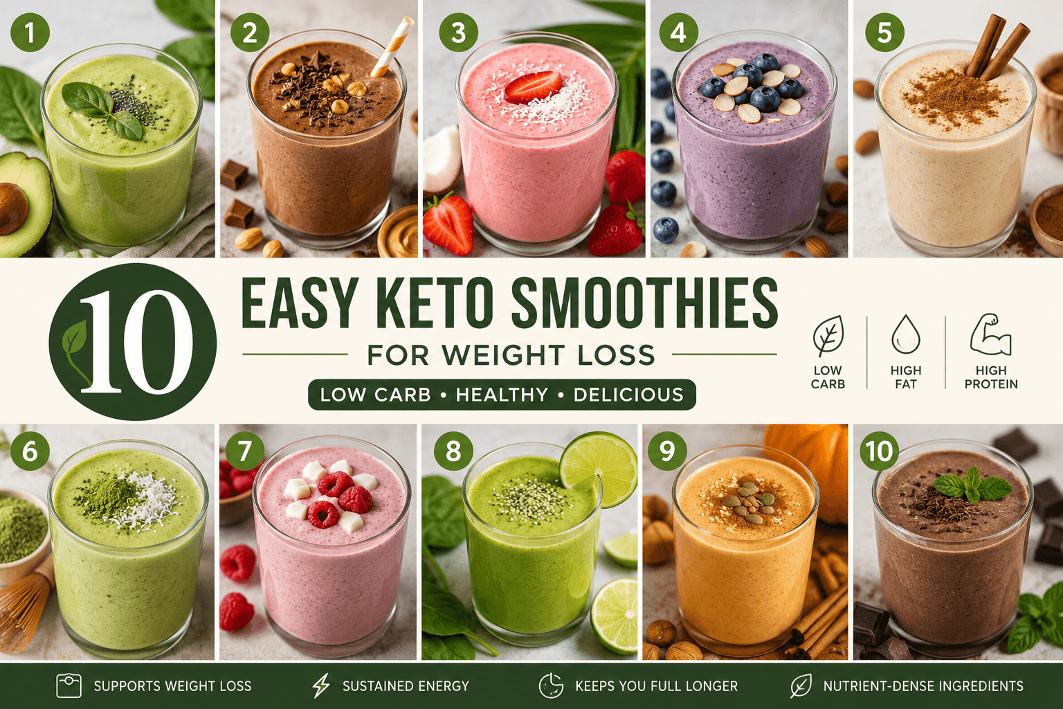 10 Easy Keto Smoothie Recipes for Weight Loss